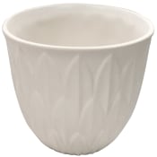 Kruka Löv Vit 6cm.