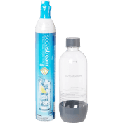 Gascylinder och flaska Sodastream.