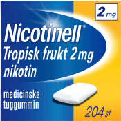 Nicotinell Tropisk frukt Medicinskt tuggummi 2mg 204-p.