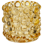 Bubble ljuslykta amber H8,5.