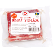 Sidfläsk rimmat ca 360g Petterssons Charkuteri.