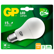 LED lampa GP classiclampa, E27. 9W (60W), 806LM Batteristen.