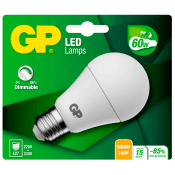 LED lampa GP classiclampa, E27, Dim, 9W (60W), 806LM Batteristen.