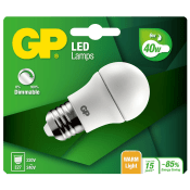 LED lampa GP globlampa mini, E27, dim, 6W (40W), 470LM Batteristen.