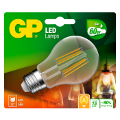 LED-lampa Filament Classic E27 6W, 60W, 806LM 1-p Batteristen.