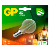 LED-lampa Filament Glob Mini E14 2W 250LM 1-p Batteristen.