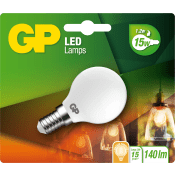 LED lampa GP filament frostad globlampa mini E14 1,2W-15W Batteristen.