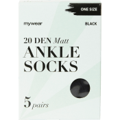 Ankelsocka 5p 20Den Svart Onesize mywear.