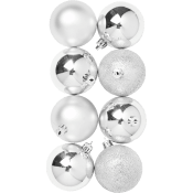 Julkulor Silver 8-p 8cm ICA.