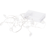 Trådslinga Snöflinga 15LED Batteri ICA.