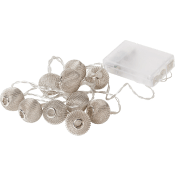 Ljusslinga Bollar 10LED Silver ICA.