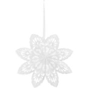 Stjärna Snöflinga Vit 50cm ICA.