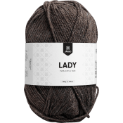Garn Lady Brun Melangé 50g Järbo.