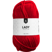 Garn Lady Röd 50g Järbo.