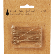 Krokar för julhängen Guld 50-p.