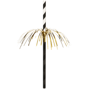 Sugrör Fyrverkeri Svart/guld 10-p Festive.