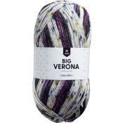 Garn Big Verona Popy Purple Tweed 200g Järbo.