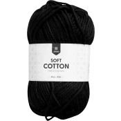 Garn Soft Cotton Svart 50g Järbo.