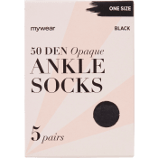 Ankelsocka 5p 50Den Svart Onesize mywear.