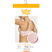 Topp seamless spets S/M 1p puderrosa Softer Days.