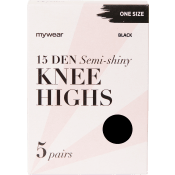 Knästrumpa 5p 15Den Svart Onesize mywear.
