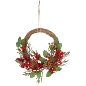 Krans Jul Halvdekorerad 31cm Zeline.