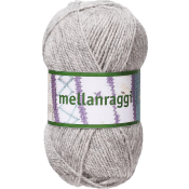 Garn Mellanraggi Ljusgrå 100g Järbo.
