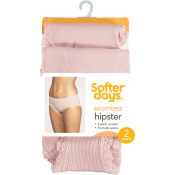 Hipster seamless spets L/XL 2p puderrosa Softer Days.
