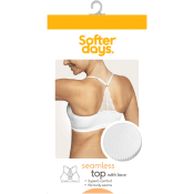 Topp seamless spets L/XL 1p vit Softer Days.
