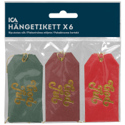 Hängetiketter God Jul 6-p ICA.