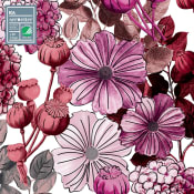Servett 33cm Fleur cerise-vit.