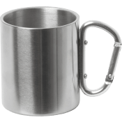 Mugg stål med karbinhake ICA.