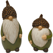 Tomte med ekollonmössa 2 olika Festive.