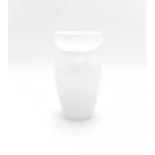 Glasvas vit hög 12cm.