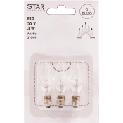 Reservlampa Twist 3-p E10 55V Star Trading.