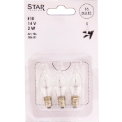 Reservlampa 3-p E10 14V Star Trading.