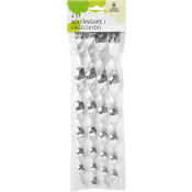 Fågelskrämma twist 4p silver.