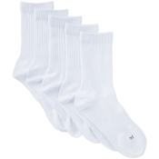 Sportsocka ribb 5p vit 37/40 mywear.