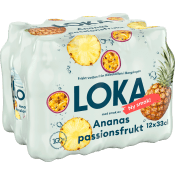 Kolsyrat Vatten Ananas Passionfrukt 12x33cl Loka.