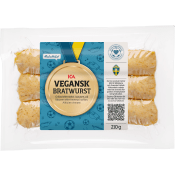 Bratwurst vegansk 210g ICA.