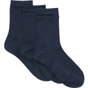 Socka ribb 3p marinblå 36/38 mywear.