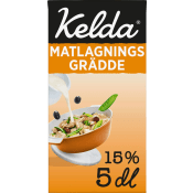 Matlagningsgrädde lång hållbarhet 15% 5dl Kelda.