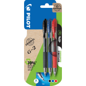Penna G2 3-pack sv/bl/rö.