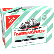 Halstabletter Mint Sockerfri 25g 3-p Fishermans Friend.