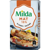 Matlagningsgrädde 15% 2,5dl Milda.