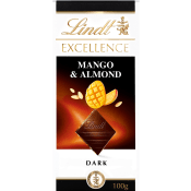 Chokladkaka Excellence Mango Almond 100g Lindt.