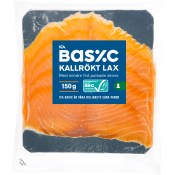 Lax Färsk Kallrökt Skivad 150g Miljömärkt ICA Basic.