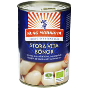 Stora vita bönor på burk Ekologiska 400g Kung Markatta.