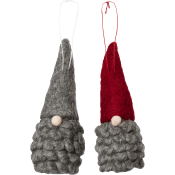 Tomte Krullig 15 cm 2 sorterat ICA.