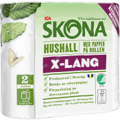 Hushållspapper X-lång 2-p ICA Skona.